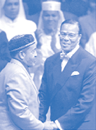 Louis Farrakhan with Iman W. Deen Mohammed