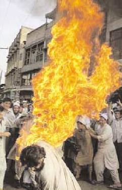 Terrorist on fire