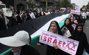 9-23-09 pic Ahmadinejad speech Jerusalem day protest against Israel in Tehran (Photo: AFP)