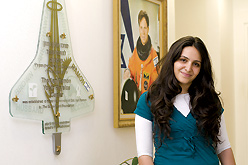 9-29-09 ah Physics whiz Hadas Tzaban at the Ilan Ramon Center: ‘When I heard about the opportunity to conduct a research project at the Ramon Center... I jumped at the opportunity to broaden my horizons.’ Photo: Dani Machlis/BGU
