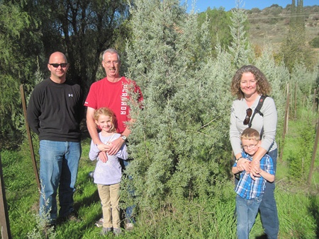 L-R: Dion Vautor, David and Cheryl Moore, with their children Sarah and Paul. Photo: Yoav Devir