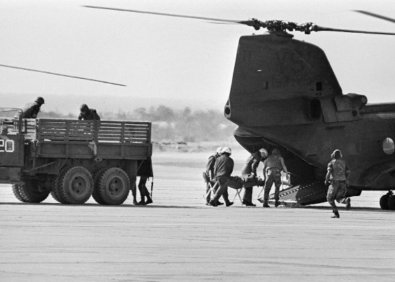 airlifting wounded