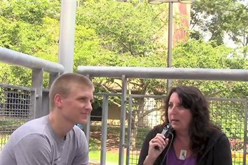 A screengrab of Rhonda Fink-Whitman's video (below) in which she quizzes Pennsylvania college students on their knowledge of the Holocaust.