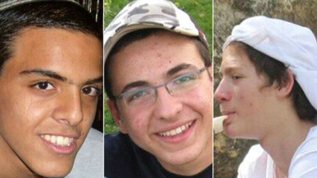 The three kidnapped and murdered teens, from left to right: Eyal Yifrach, Gil-ad Shaar and Naftali Fraenkel (photo credit: Courtesy)