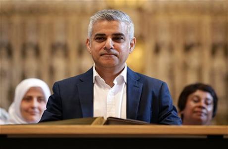 London's new mayor, Sadiq Khan