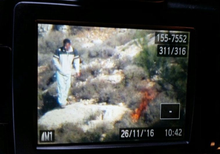 Footage of arson West Bank. (photo credit:ISRAEL NATURE AND PARKS AUTHORITY)